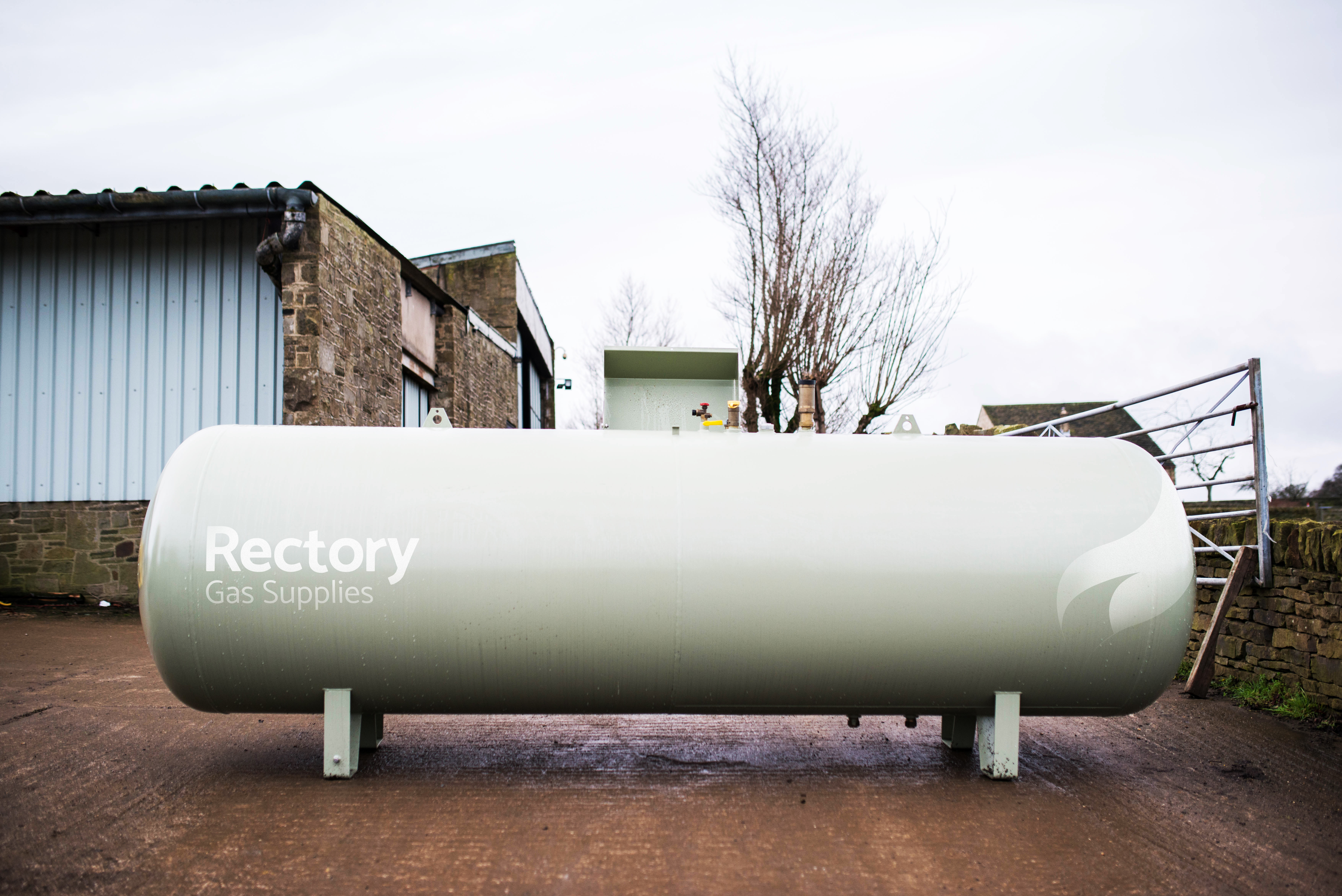 2000kg above-ground bulk LPG tank - Rectory Gas Supplies